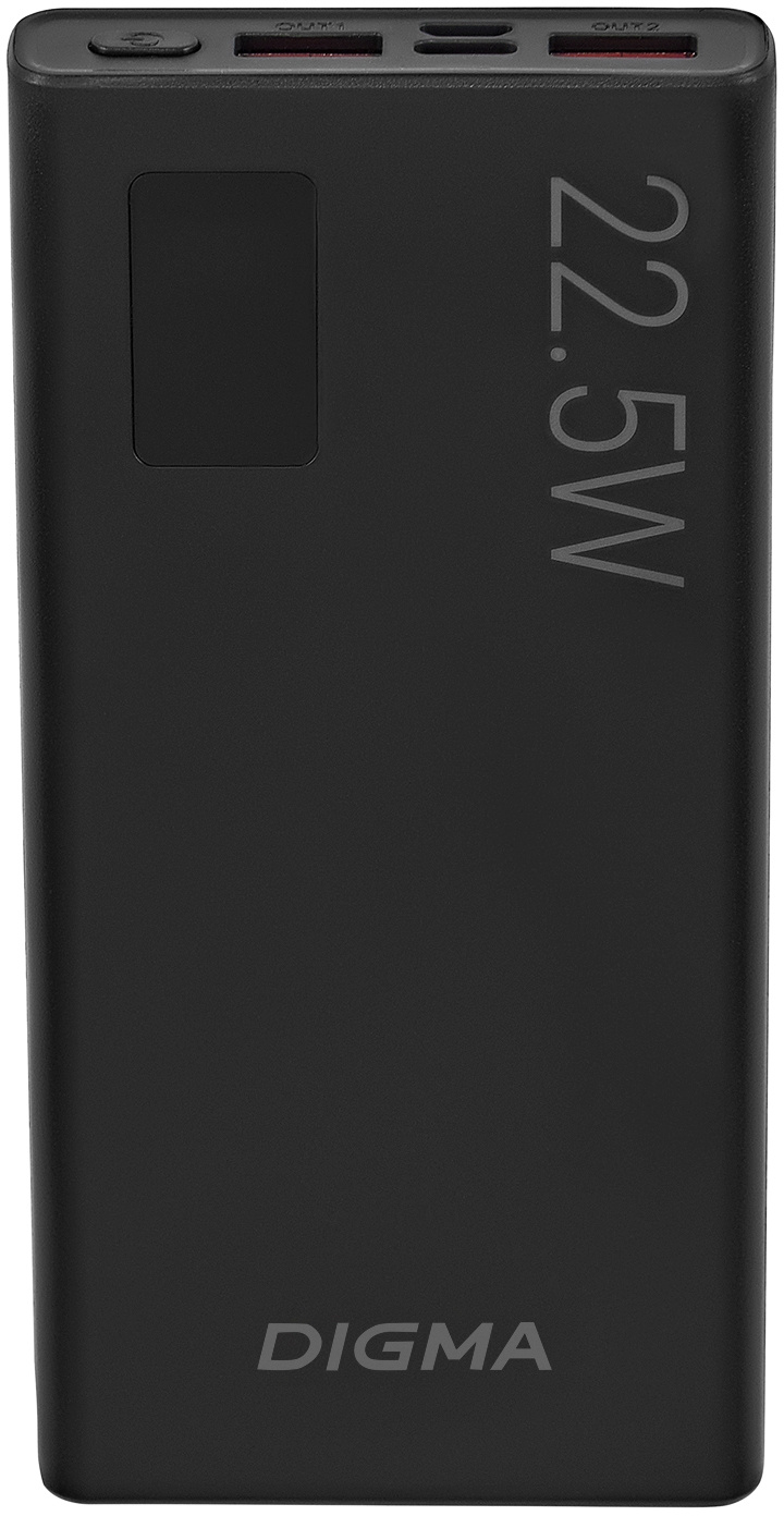 Портативное зарядное устройство Digma DGPF10A 10000mAh / DGPF10A22PBK — фото 2