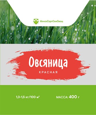 Семена газонной травы МинскСортСемОвощ Овсяница красная Пяшчотная (0.4кг) - 