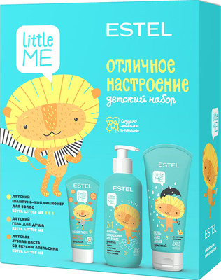 

Набор косметики детской, Little Me Отличное настроение Шампунь+Гель для душа+Зубная паста