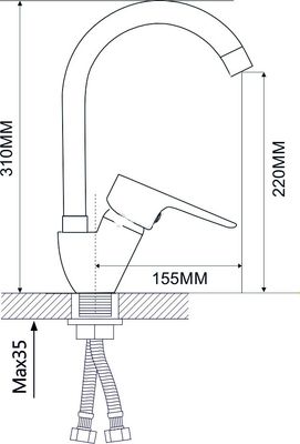 Смеситель No Brand NNF-0031