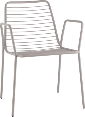Стул садовый Stool Group Дели с подлокотниками / LV-107-7036 (металл серый) - 