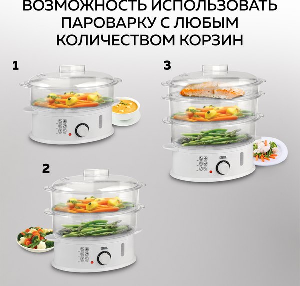 Пароварка стационарная GFGRIL GFS-5MPP