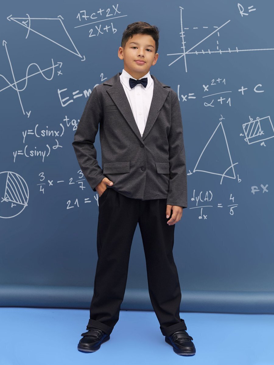 Пиджак детский Amarobaby Study Learn / AB-OD24-SL3001/11-146 (серый, р.146) — фото 5