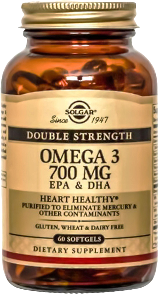 Жирные кислоты Solgar Двойная Омега-3 (60 капсул)
