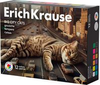 Гуашь Erich Krause Big City Cats / 62982 (12цв) - 