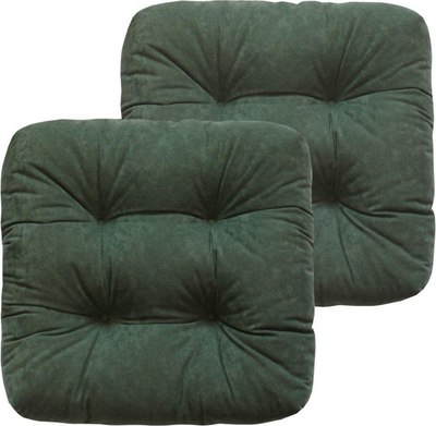 Комплект подушек на стул MATEX Velours / 49-579 (зеленый, 2шт) - 