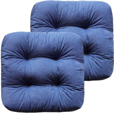 Комплект подушек на стул MATEX Velours / 49-593 (серо-голубой, 2шт) - 