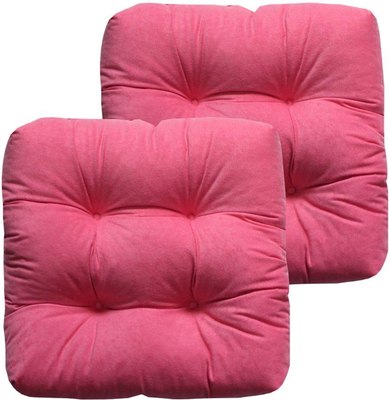 Комплект подушек на стул MATEX Velours / 49-647 (светло-розовый, 2шт) - 