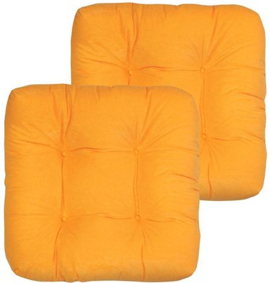 Комплект подушек на стул MATEX Velours / 49-715 (абрикосовый, 2шт) - 