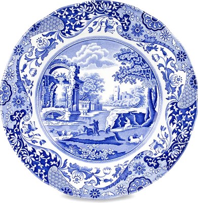 Тарелка столовая обеденная Spode Голубая Италия / SPD-BLI0100-1