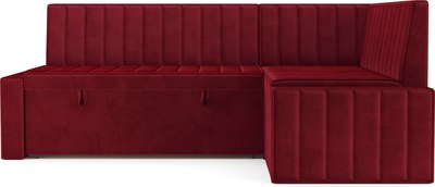 Уголок кухонный мягкий Mebel-Ars Вермут 191x83x121 / M11-24-1 (красный Star Velvet 3 Dark Red)