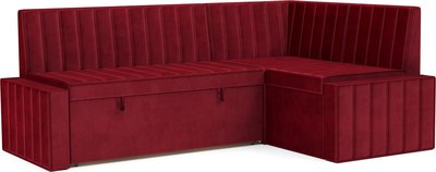 Уголок кухонный мягкий Mebel-Ars Вермут 191x83x121 / M11-24-1 (красный Star Velvet 3 Dark Red)