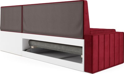 Уголок кухонный мягкий Mebel-Ars Вермут 191x83x121 / M11-24-1 (красный Star Velvet 3 Dark Red)