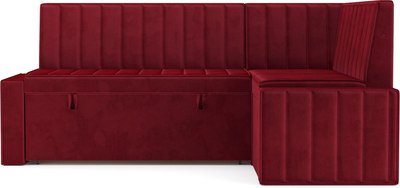 Уголок кухонный мягкий Mebel-Ars Вермут 211x83x141 / M11-23-4 (красный Star Velvet 3 Dark Red)