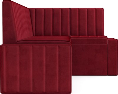 Уголок кухонный мягкий Mebel-Ars Вермут 211x83x141 / M11-23-4 (красный Star Velvet 3 Dark Red)