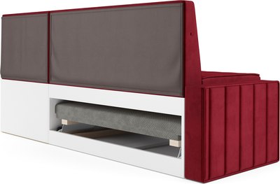 Уголок кухонный мягкий Mebel-Ars Вермут 211x83x141 / M11-23-4 (красный Star Velvet 3 Dark Red)