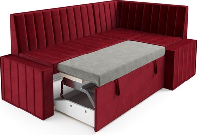 Уголок кухонный мягкий Mebel-Ars Вермут 211x83x141 / M11-23-4 (красный Star Velvet 3 Dark Red)