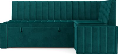 Уголок кухонный мягкий Mebel-Ars Вермут 191x83x121/M11-24-2 (сине-зеленый Star Velvet 43 Black Green)