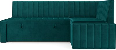 Уголок кухонный мягкий Mebel-Ars Вермут 211x83x141/M11-23-2 (сине-зеленый Star Velvet 43 Black Green)