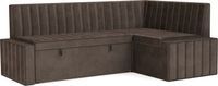 Уголок кухонный мягкий Mebel-Ars Вермут 211x83x141 / M11-23-3 (шоколадный Star Velvet 60 Cofee) - 