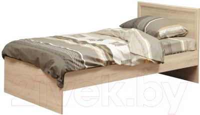 Односпальная кровать Олмеко 21.55 с настилом (дуб сонома)