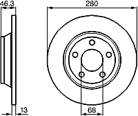 Тормозной диск Bosch 0986478615 - 