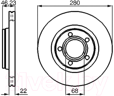 

Тормозной диск Bosch, 0986478869