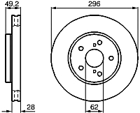 Тормозной диск Bosch 0986478968 - 