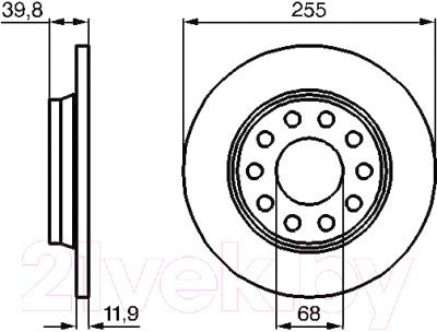 

Тормозной диск Bosch, 0986478987