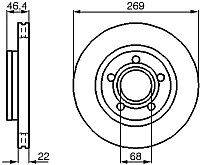 Тормозной диск Bosch 0986478574 - 