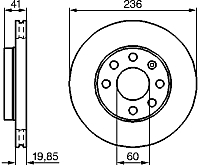 Тормозной диск Bosch 0986478192 - 