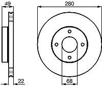 Тормозной диск Bosch 0986478728 - 
