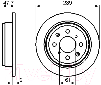 

Тормозной диск Bosch, 0986479101