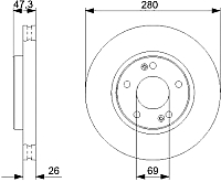 Тормозной диск Bosch 0986479368 - 