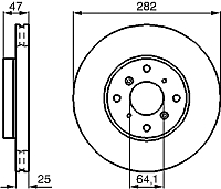 Тормозной диск Bosch 0986478982 - 