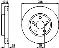 Тормозной диск Bosch 0986478858 - 