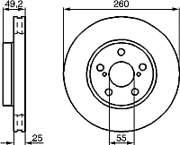Тормозной диск Bosch 0986478451 - 