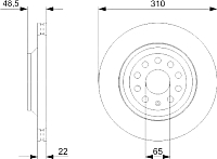 Тормозной диск Bosch 0986479303 - 