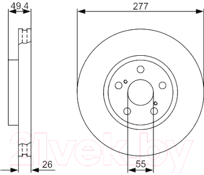 

Тормозной диск Bosch, 0986479340