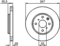 Тормозной диск Bosch 0986479239 - 