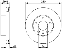 Тормозной диск Bosch 0986479313 - 