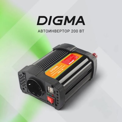 Автомобильный инвертор Digma AI200-12W