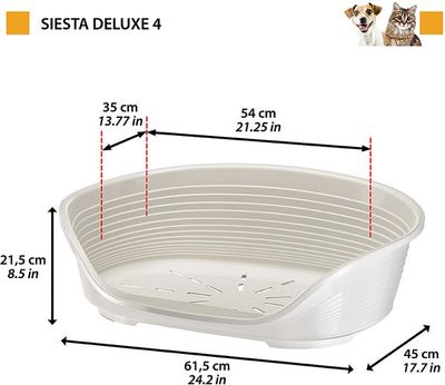 Лежанка для животных Ferplast Siesta Deluxe 4 / 70204926 (светло-серый)