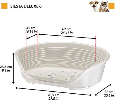 Лежанка для животных Ferplast Siesta Deluxe 6 / 70206926 (светло-серый)