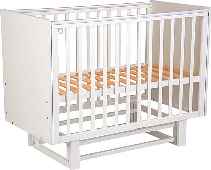 Детская кроватка Polini Kids Simple 342 с маятником / 0003168-04 (белый)