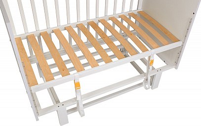 Детская кроватка Polini Kids Simple 342 с маятником / 0003168-04 (белый)