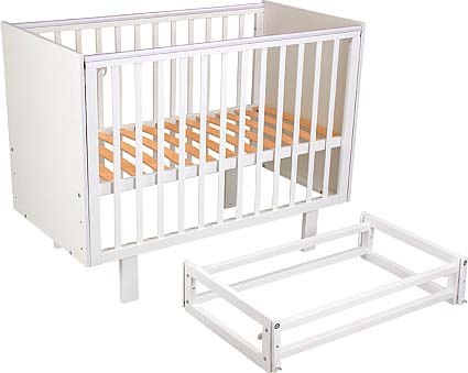 Детская кроватка Polini Kids Simple 342 с маятником / 0003168-04 (белый)