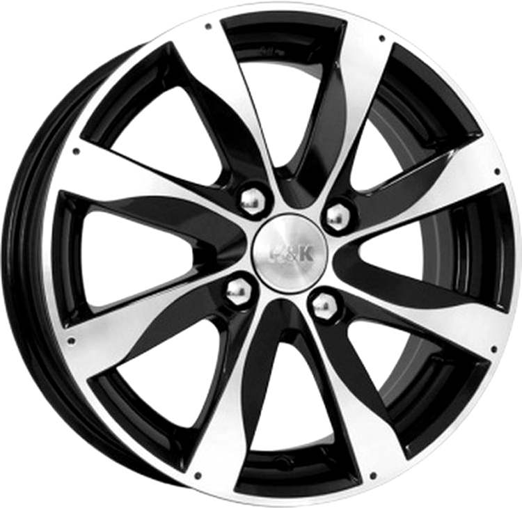 Литой диск K&K Джемини 15x6" 4x98мм DIA 67.1мм ET 35мм Алмаз черный
