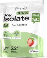 Протеин Healthys 100% Soy Isolate (900г, клубника) - 