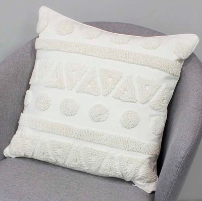 Наволочка декоративная MATEX Tufted / ALEX-003 (молочный) - 